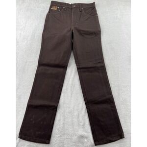 VTG Resistol Jeans Mens 30x32 Slim Fit Brown Wash USA Straight Western Rodeo